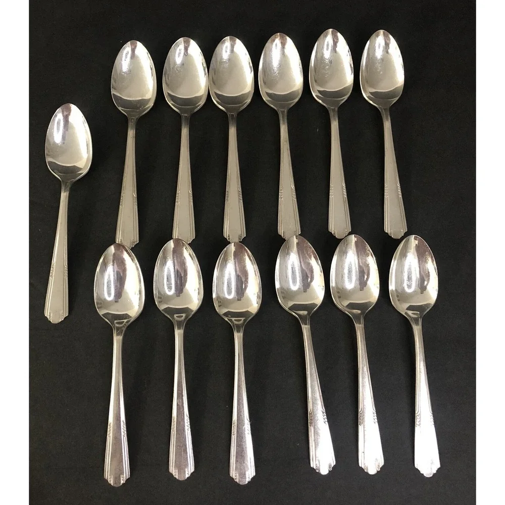 Wallace Deerfield SIMPLICITY Silverplate Teaspoon 6